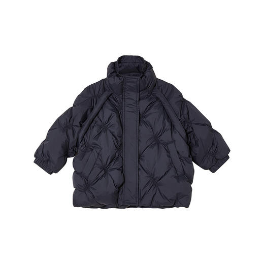 littletime男女童菱格羽绒服秋冬装90白鸭绒保暖2021新款儿童外套 商品图4