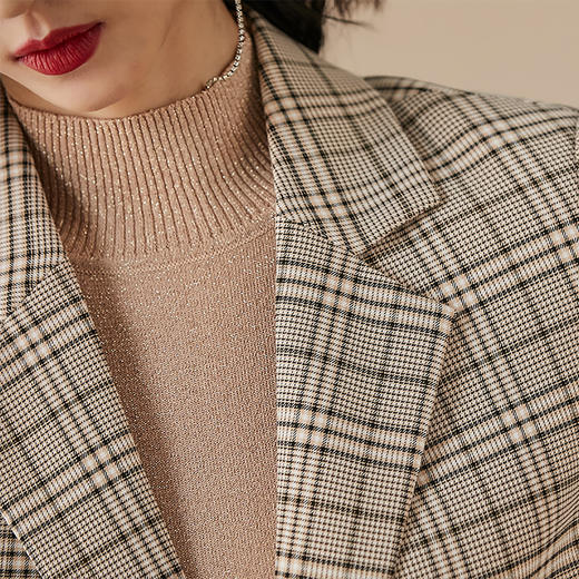 剩M 米思阳春季新款时尚复古格子西装外套女（不包含裤子） 商品图4