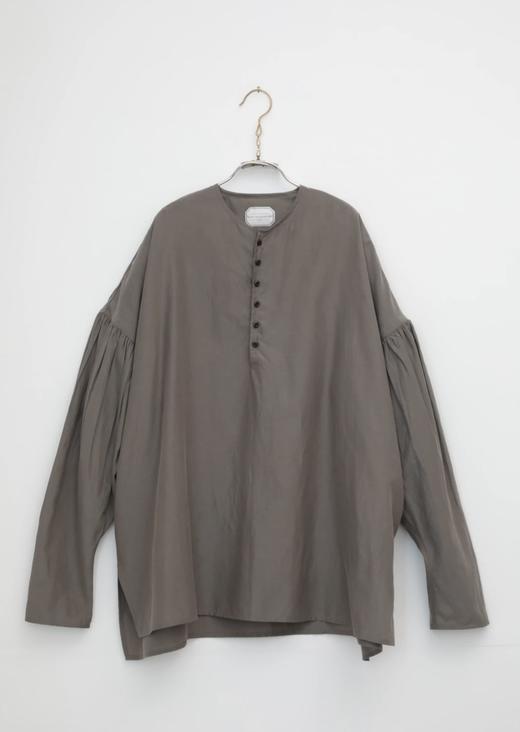 ECOLE DE CURIOSITES 2色可选条纹电力纺真丝衬衫 商品图7