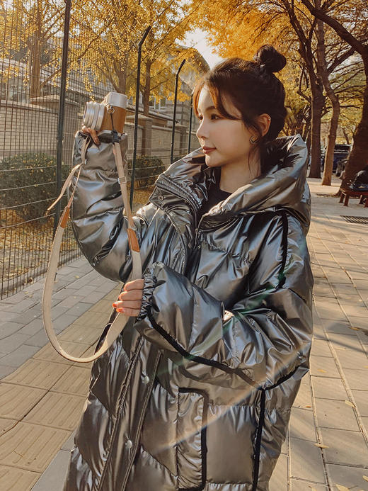 【亮面设计 气质寒冬】长款免洗羽绒服 商品图1