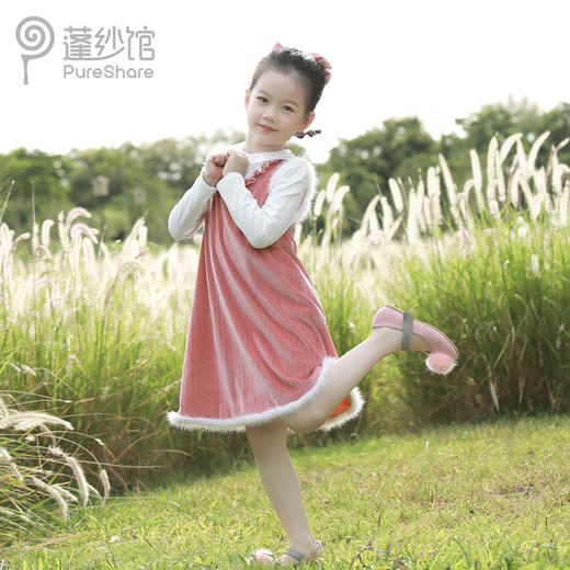 非质量问题不退换哦~pureshare 女童秋装连衣裙洋气2021新款中大童套装背心公主裙子-小美好 商品图8