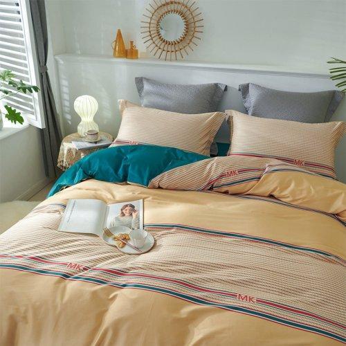 春夏新品锦绣缎全棉60支纱四件套 简约被套床单4件套-格伦 商品图1