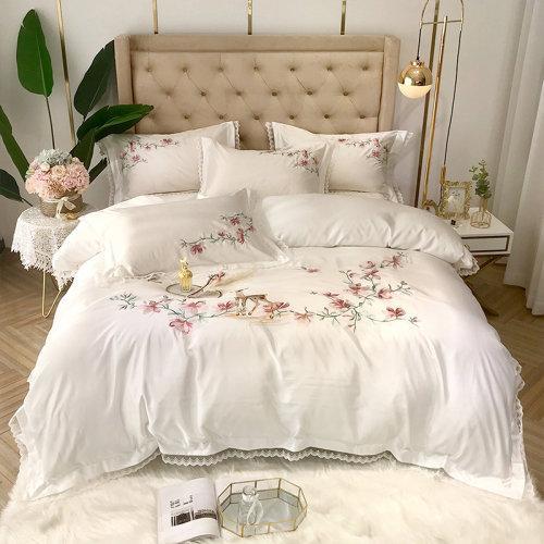 My Side 2020春夏新品60支纱刺绣工艺四件套 仿真丝面料床上用品4件套-童话森林 商品图13