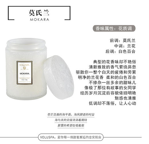 VOLUSPA 迷你大浮雕玻璃杯蜡 商品图4