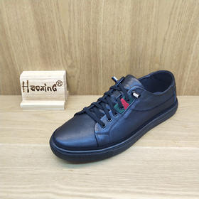 豪行春季新款运动单鞋10188338专柜正品纯皮真皮时尚休闲男鞋