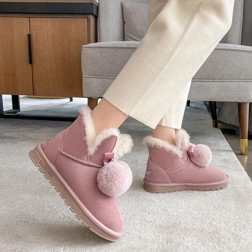 ZHR雪地靴女洋气短靴加厚平底靴子加绒棉鞋保暖女靴 商品图1