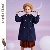 littletime女童毛呢外套秋冬装刺绣2021新款中长儿童加厚保暖大衣 商品缩略图3