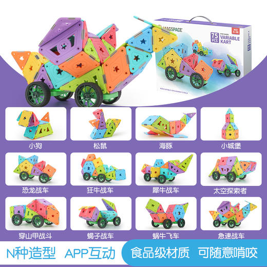 MAGSPACE摩可立磁力片儿童益智玩具磁铁性积木 商品图14
