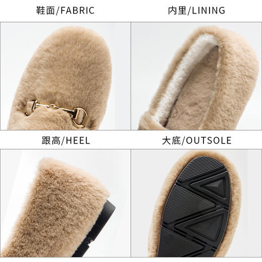 爆款毛毛鞋女冬外穿2021年冬季新款加绒棉鞋孕妇一脚蹬豆豆鞋百搭 商品图5