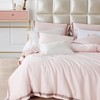 MY SIDE 2020年夏季新品 春夏凉60S天丝双拼角四件套-夏日风清(珠光粉) 100%莱赛尔4件套床单被套床上用品 商品缩略图2