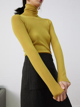 HeyDress120支德国扬子纱加厚纯羊毛针织衫女秋冬高领打底衫毛衣