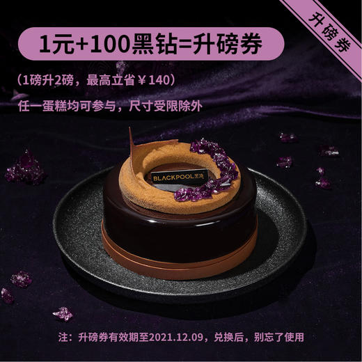 【超值升磅券 最高立减140元】1元+100黑钻 （仅限原价使用 有效期2021.12.09） 商品图0