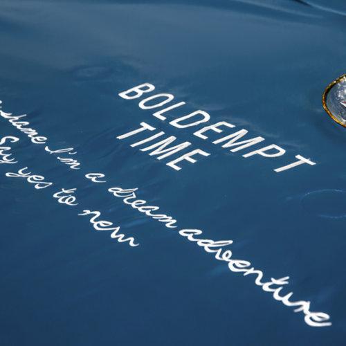 2020夏季新品 刺绣水洗真丝 拼接撞色吸湿透气夏凉被 活性印染可机洗 字母刺绣夏凉被（宾利蓝） MY SIDE 商品图3