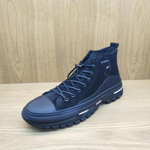 豪行秋冬新款单鞋19375831专柜正品纯皮真皮时尚休闲高帮男鞋 商品图0