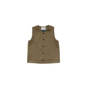 BanL/BLV520C/沙丘色红绿格纹羊毛呢马甲 商品图0