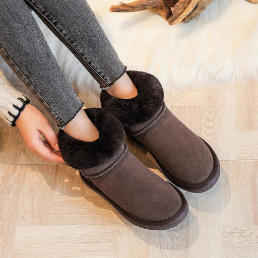 ZHR保暖雪地靴女厚底面包鞋中筒靴棉鞋 商品图7