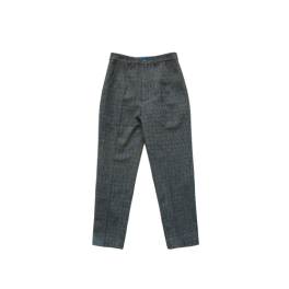 BanL/BLV527B/云母灰千鸟格羊毛呢裤子