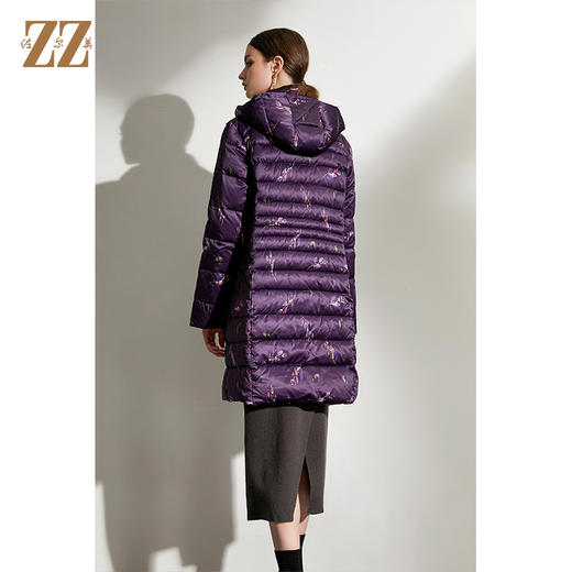 佐尔美2021冬季新品 90%灰鸭绒经典双面穿羽绒服外套女E04YY17 商品图4