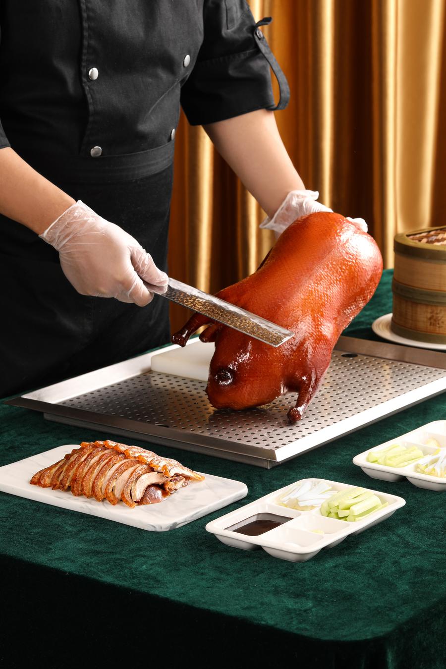 【推荐】全聚德烤鸭礼盒 手工切片整只烤鸭 1410g 包邮 冷冻保存