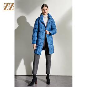 佐尔美2021冬季新品 经典印花羽绒服外套女E04YY26