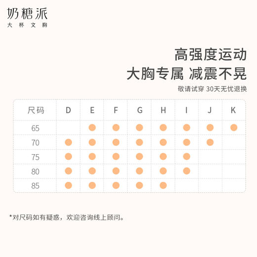 奶糖派大杯文胸高强度运动大胸内衣健身减震无钢圈承托运动文胸 商品图5