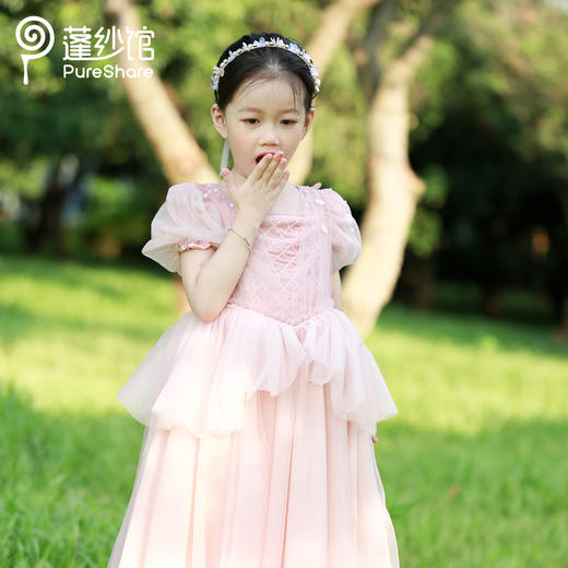 pureshare 睡美人公主裙女童走秀礼服2021年秋季高定生日钢琴演出服落樱公主 商品图4