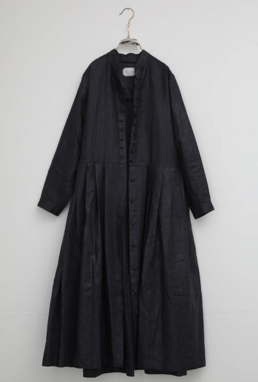 ECOLE DE CURIOSITES 抛光亚麻立领连衣裙 商品图12