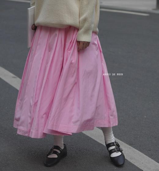 ECOLE DE CURIOSITES 3色可选真丝欧根纱褶皱半身裙(Made in France) 商品图2