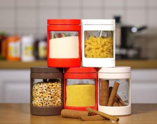 阿司倍鹭玻璃调料罐-白680ml 商品图1