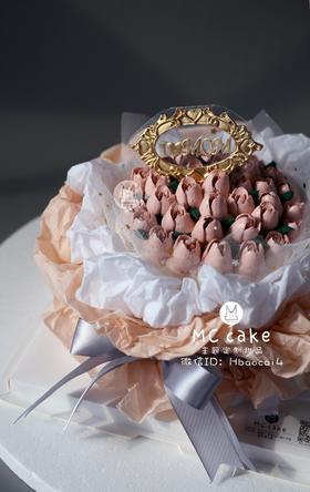 粉色花束蛋糕