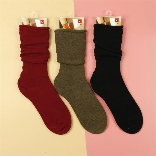 【可积分兑换】【3双】时尚潮流女士长筒袜冬季长袜堆堆袜条纹女袜【922210/922209】 商品图1