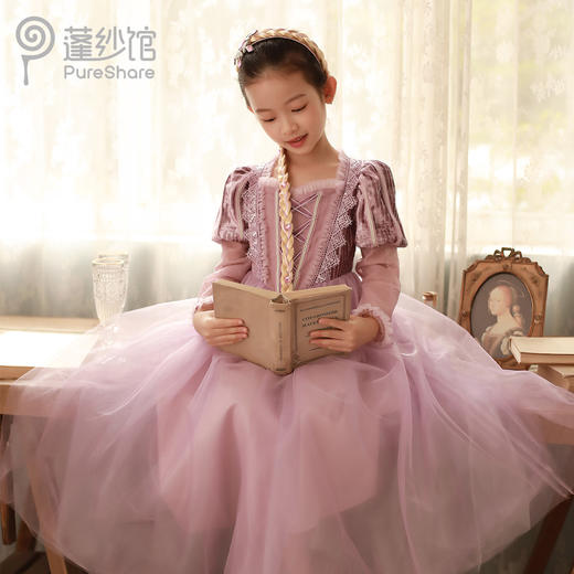 pureshare蓬纱馆 乐佩公主裙女童礼服新款演出服秋冬礼服紫嫣公主 商品图0