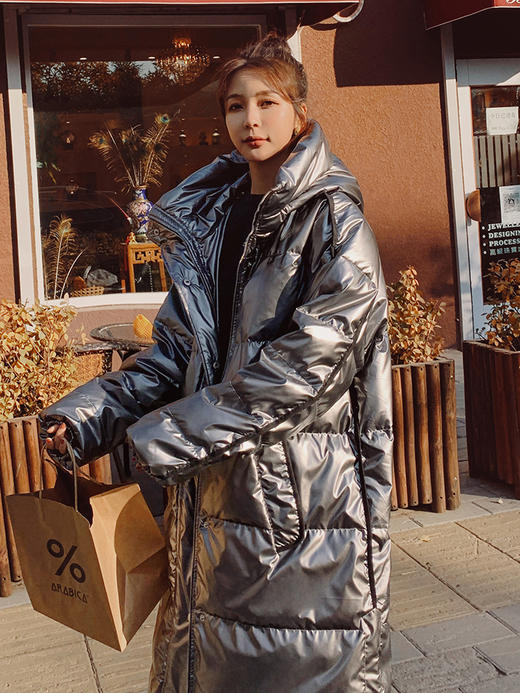 【亮面设计 气质寒冬】长款免洗羽绒服 商品图7