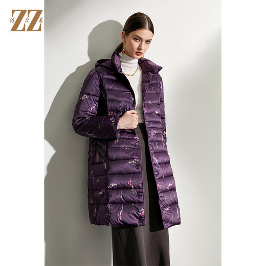 佐尔美2021冬季新品 90%灰鸭绒经典双面穿羽绒服外套女E04YY17 商品图3