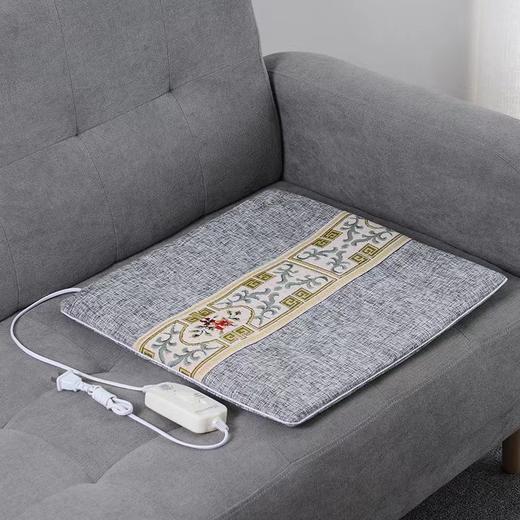 【限时足浴包30小包】新款电加热艾绒坐垫  家用办公两用亚麻发热坐垫 商品图4