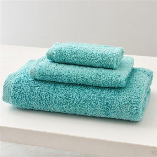 全棉泡芙棉毛巾浴巾方巾三件套 毛巾套装 棉纤维柔软蓬松 商品图0