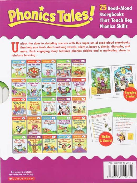 【直播专享·4-8岁】 学乐自然拼读故事书（25本故事书） Scholastic Phonics Tales【盒子+平装】 商品图1