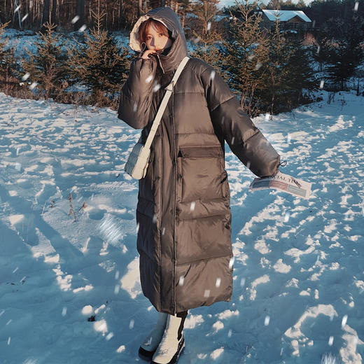 【国标90绒】极寒羽绒服女毛领长款冬季经典显瘦羽绒服 商品图5