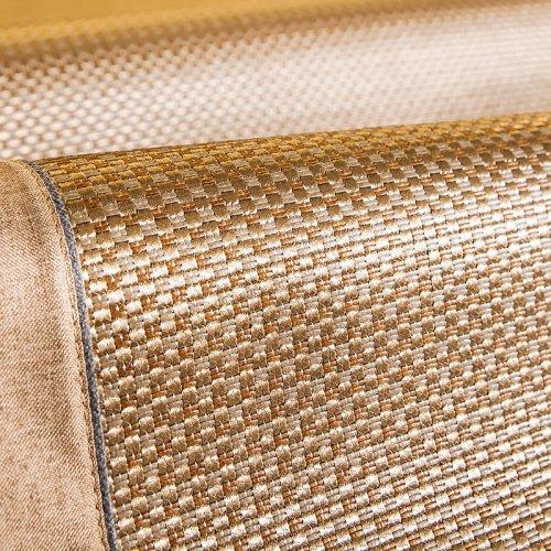 夏凉提花刺绣冰丝藤席三件套 可折叠软凉席 夏天床席 1.5m 1.8米床适用 商品图11