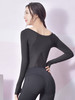 新款瑜伽服女 健身房训练速干上衣运动长袖跑步罩衫t恤秋 商品缩略图3