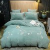 宝宝绒中式刺绣秋冬保暖四件套 绒类床上用品御寒保暖被套床单-弄清影 商品缩略图0