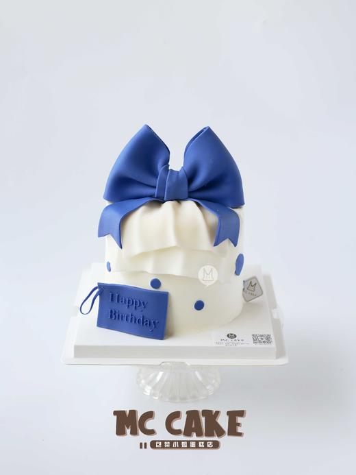 蓝色波点蝴蝶结款 商品图0