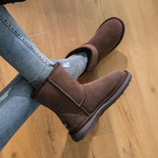 ZHR保暖雪地靴女厚底面包鞋中筒靴棉鞋 商品图4