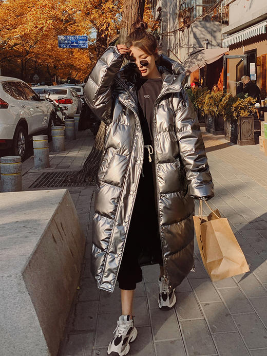 【亮面设计 气质寒冬】长款免洗羽绒服 商品图9