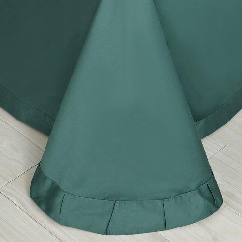 春夏新品锦绣缎全棉60支纱四件套 简约格纹被套床单 贡缎面料 活性印染4件套-蓝阁 商品图3