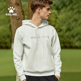 卡尔美连帽卫衣男士秋季新款立体印花时尚休闲套头上衣