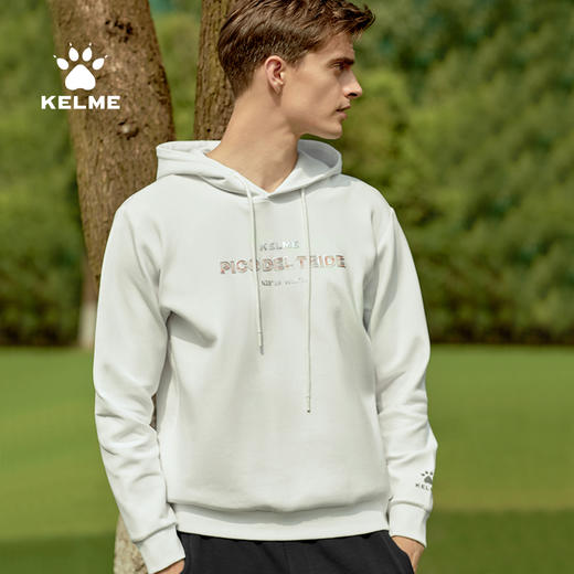 卡尔美连帽卫衣男士秋季新款立体印花时尚休闲套头上衣 商品图0