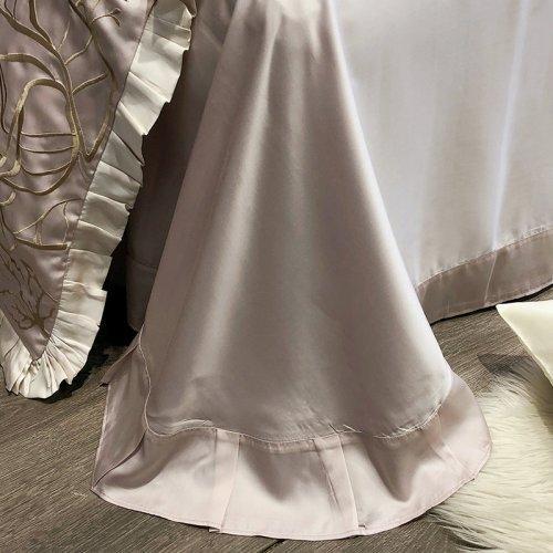 80支天丝四件套刺绣工艺 绣花被套床单 夏季凉爽床上用品4件套-小资玫瑰 商品图7