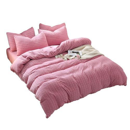 MY SIDE 秋冬新品 加厚保暖牛奶绒 被套床单床上用品 牛奶绒立体剪花四件套-美丽心晴 商品图12