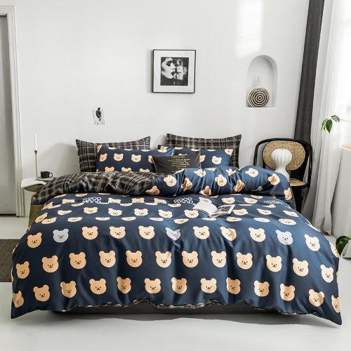 60支纱全棉四件套 环保活性印染不掉色 卡通风床上用品 乐趣 MY SIDE 商品图0